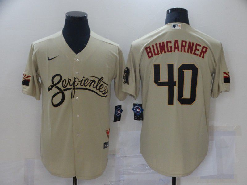 Men Arizona Diamondback #40 Bumgarner City Edition Gray Game Nike 2021 MLB Jersey->arizona diamondback->MLB Jersey